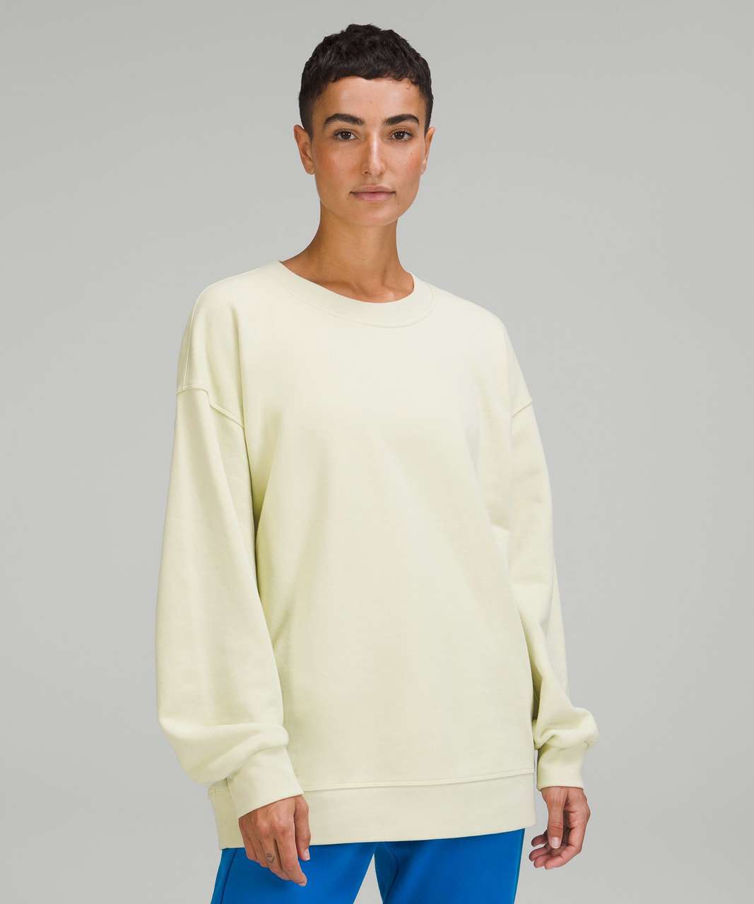 Lululemon Perfectly Oversized Crew - Army Green - lulu fanatics