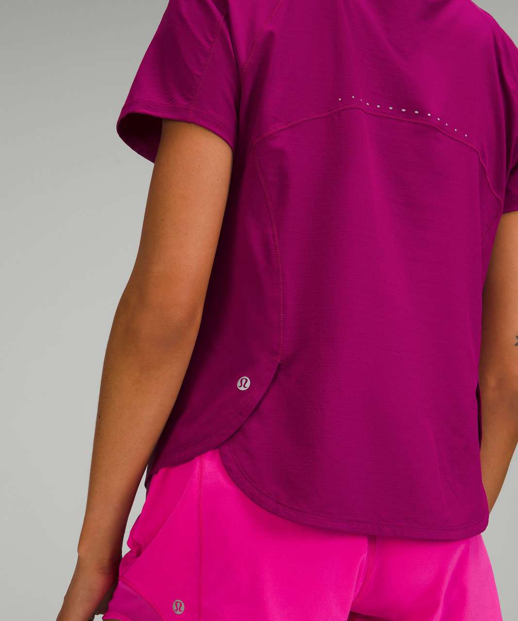 Lululemon Lightweight Stretch Running Short Sleeve Shirt - Magenta