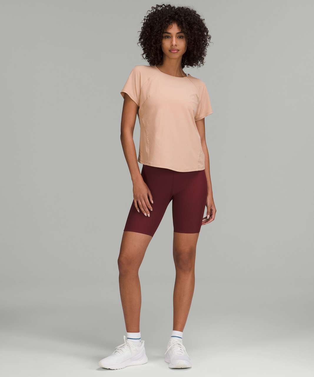 Lululemon Lightweight Stretch Running Short Sleeve Shirt - Pink Clay