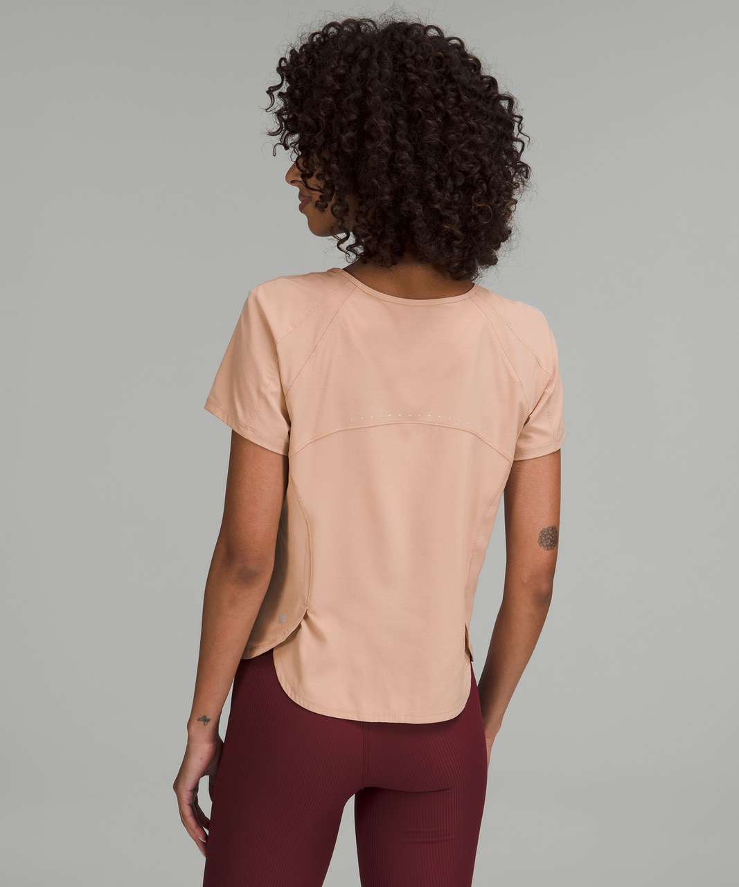 Lululemon Lightweight Stretch Running Short Sleeve Shirt - Pink Clay