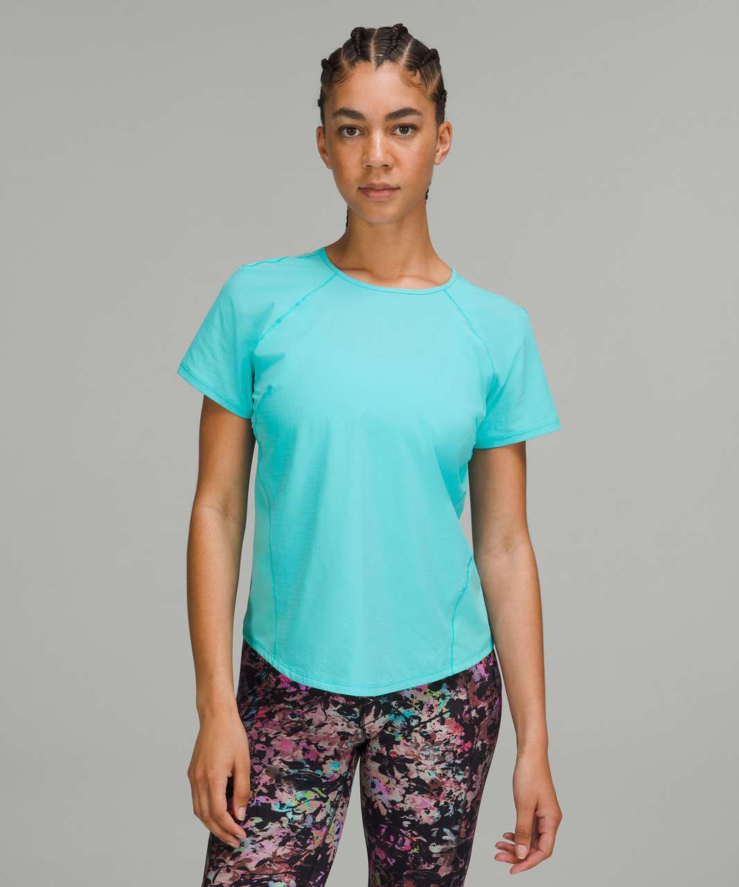 Lululemon Lightweight Stretch Running Short Sleeve Shirt - Electric Turquoise