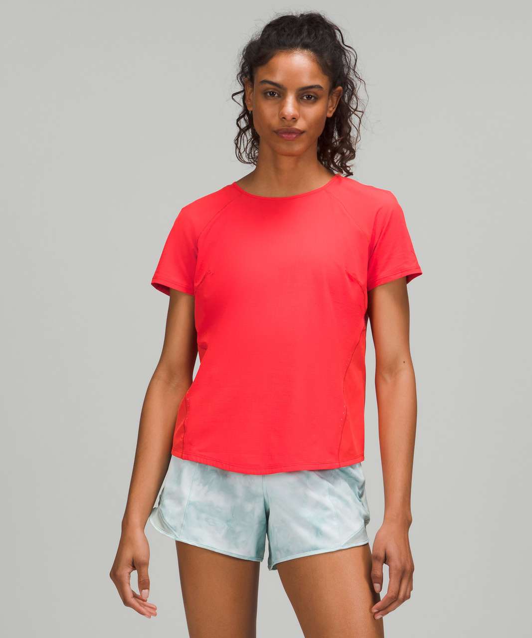 Lululemon Lightweight Stretch Running Short Sleeve Shirt - Love Red