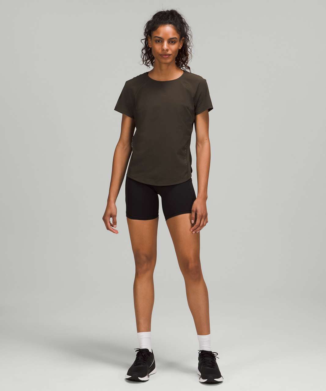 Lululemon Lightweight Stretch Running Short Sleeve Shirt - Dark Olive -  lulu fanatics