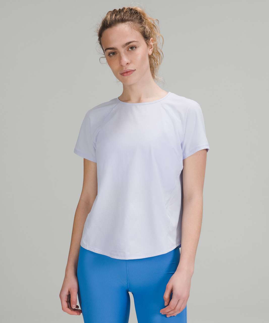 Lululemon Lightweight Stretch Running Short Sleeve Shirt - Pastel Blue ...