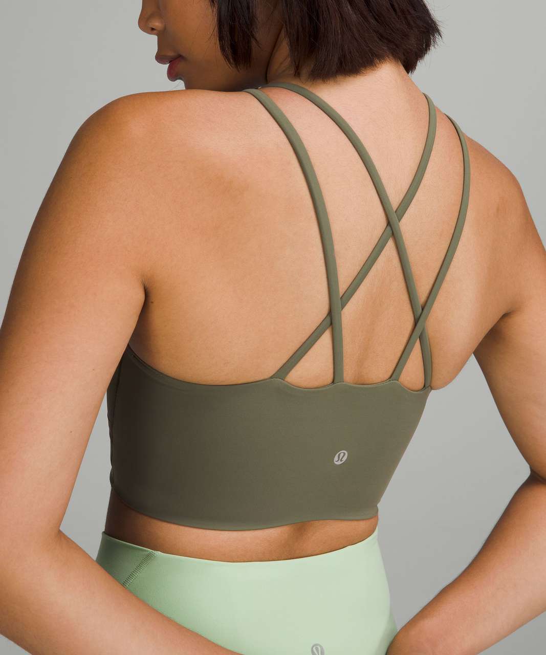 Lululemon Like a Cloud High-Neck Longline Bra *Light Support, B/C Cup - Medium Olive