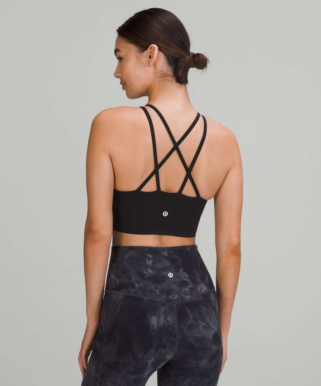 Lululemon Like a Cloud Strappy Longline Ribbed Bra *Light Support, B/C Cup  - Black - lulu fanatics