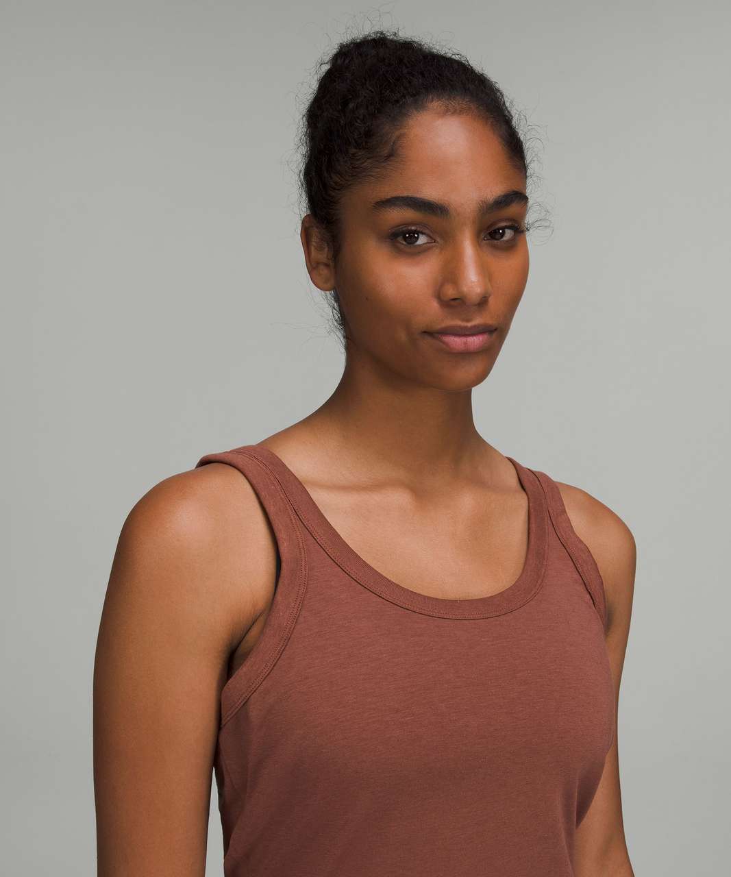 Lululemon Ebb to Street Cropped Racerback Tank Top - Smoky Red - lulu  fanatics