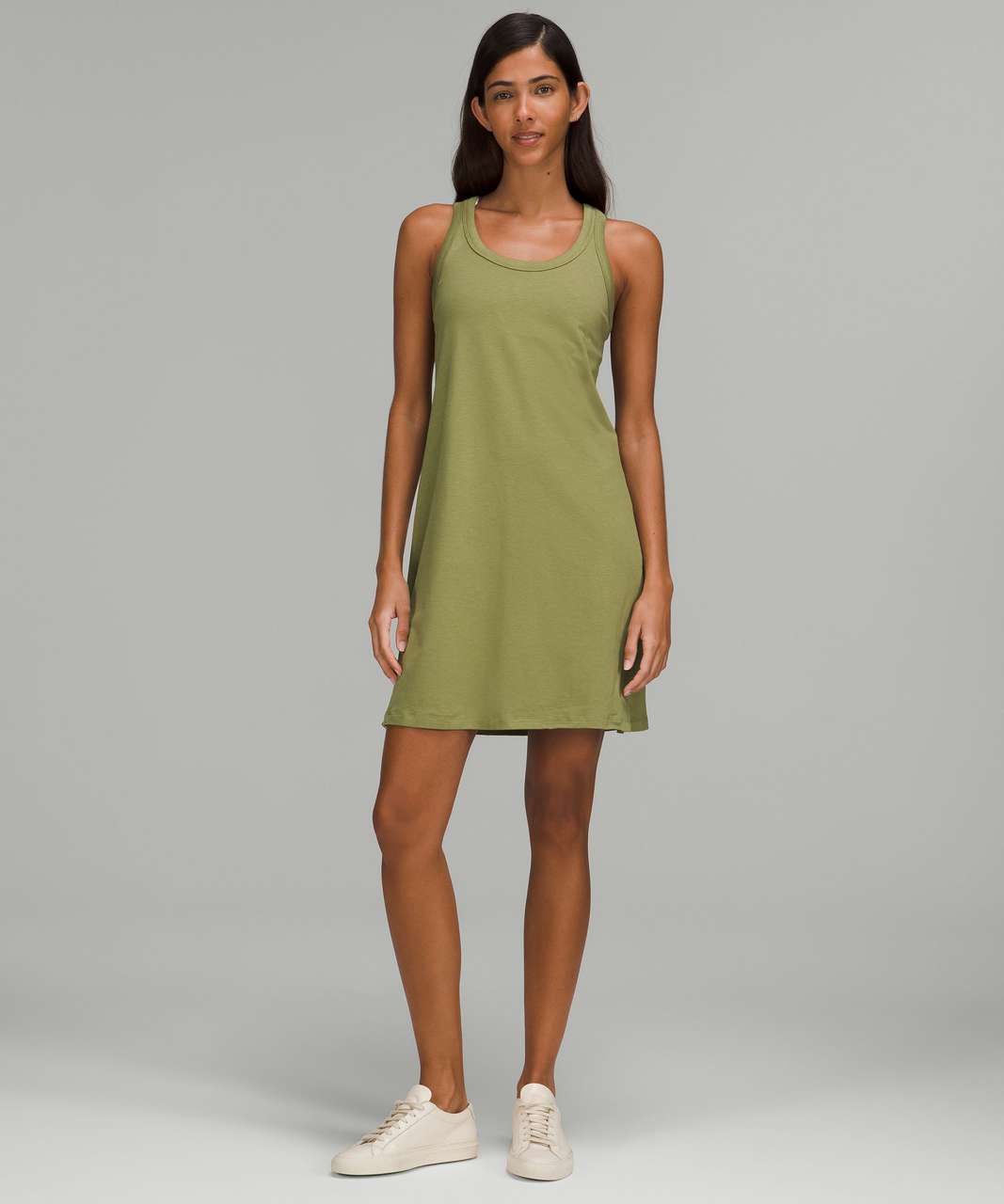 Lululemon Classic-Fit Cotton-Blend Scoop Dress - Bronze Green - lulu