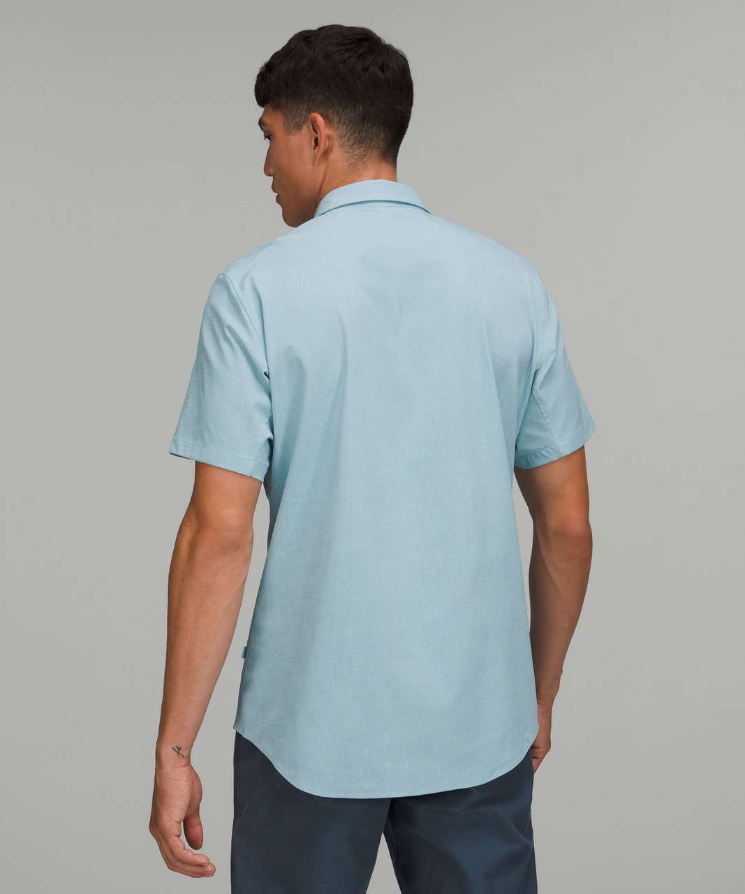 Lululemon Airing Easy Short Sleeve Shirt - Heathered Breeze Blue