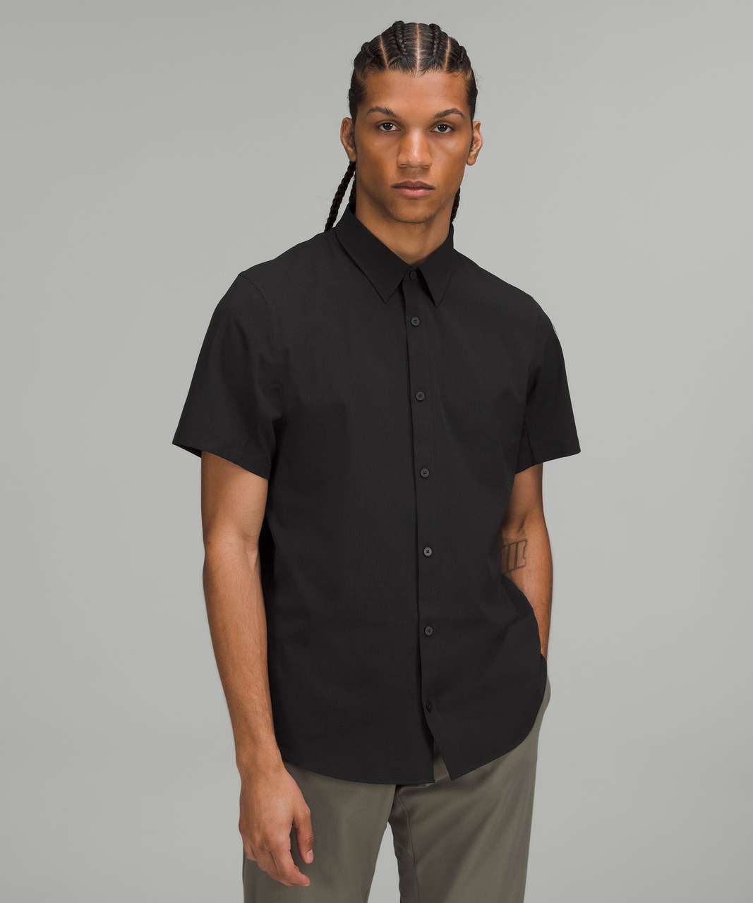 Lululemon Airing Easy Short Sleeve Shirt - Black - lulu fanatics