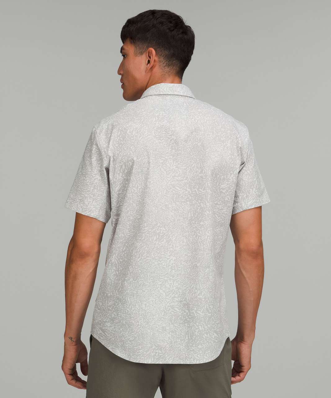 Lululemon Airing Easy Short Sleeve Shirt - Crunch Max Vapor Seal Grey