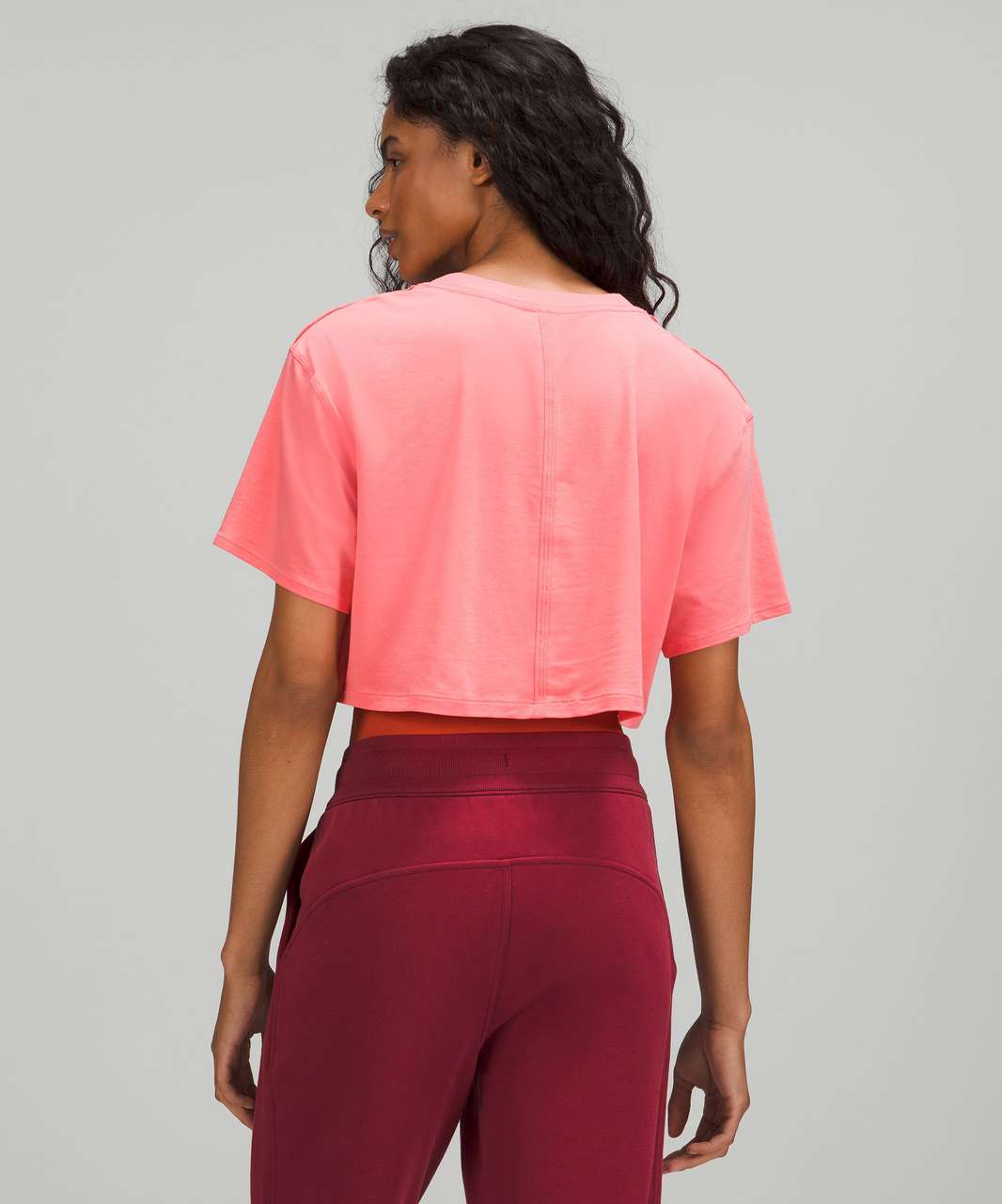 Lululemon All Yours Cropped T-Shirt - Raspberry Cream