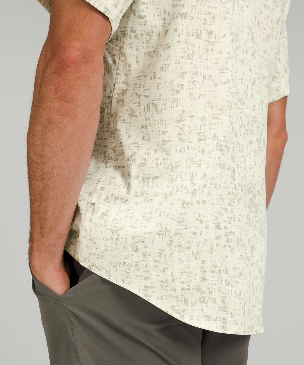 Lululemon Airing Easy Short Sleeve Shirt - Drop Stitch Antique White Raw  Linen - lulu fanatics