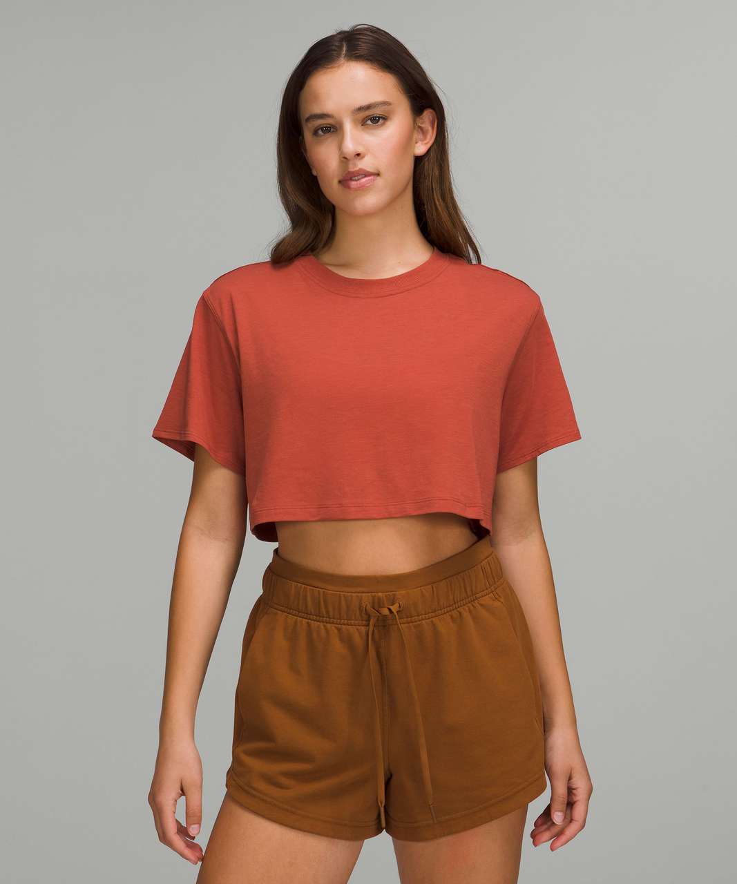 Lululemon All Yours Cropped T-Shirt - Red Rock