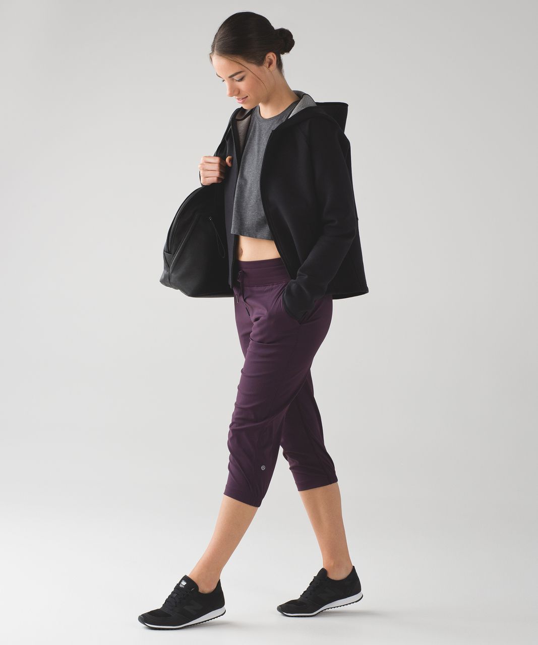 Lululemon Dance Studio Crop II (Unlined *20) - Black Cherry