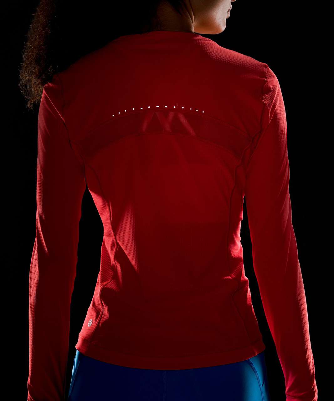 Lululemon Ventilated Mesh-Back Running Long Sleeve Shirt - Love Red