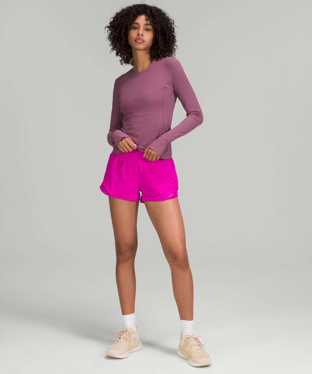 Ventilated Mesh-Back Running Long Sleeve Shirt