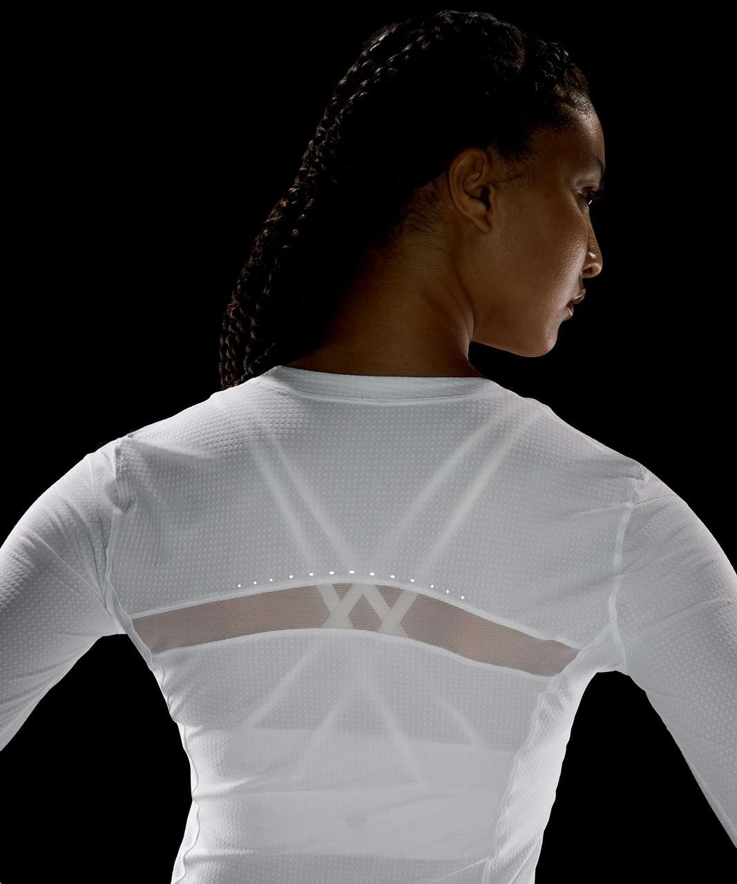 Lululemon Ventilated Mesh-Back Running Long Sleeve Shirt - White