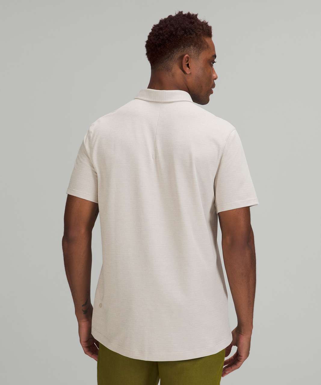 Lululemon Evolution Short Sleeve Polo Shirt *Pique Fabric - Heathered Raw Linen