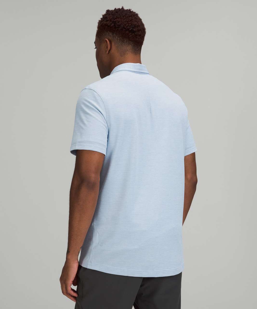 Lululemon Evolution Short Sleeve Polo Shirt *Pique Fabric - Heathered Blue Linen