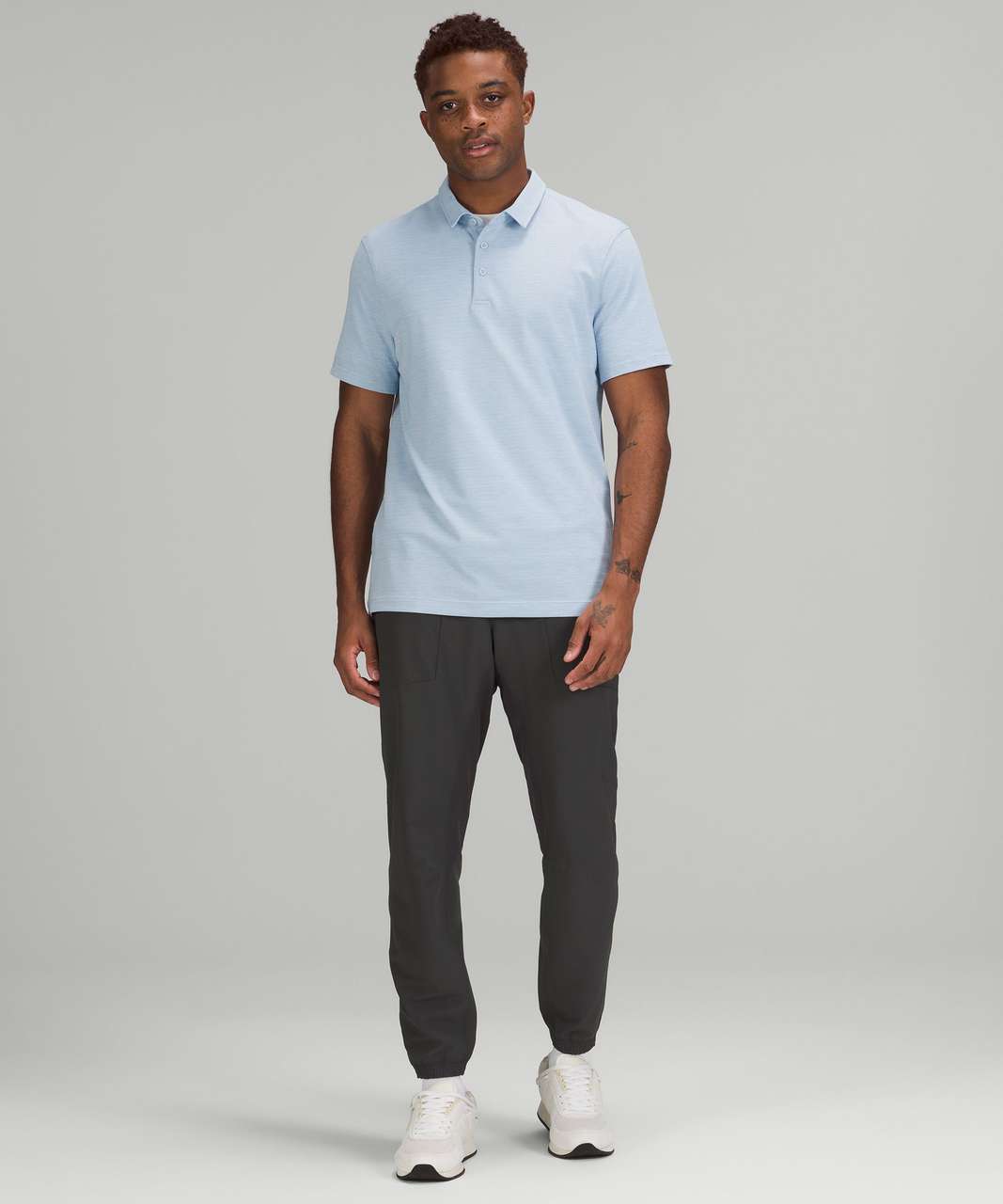 Lululemon Evolution Short Sleeve Polo Shirt *Pique Fabric - Heathered ...