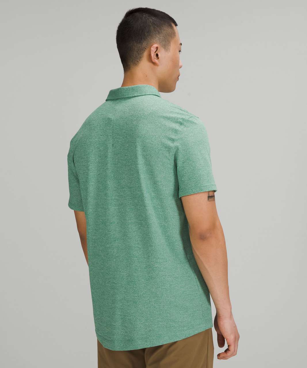 Lululemon Evolution Short Sleeve Polo Shirt *Pique Fabric - Heathered Everglade Green