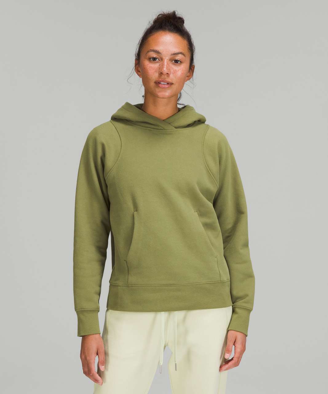 Lululemon Relaxed Cropped Hoodie - Everglade Green - lulu fanatics