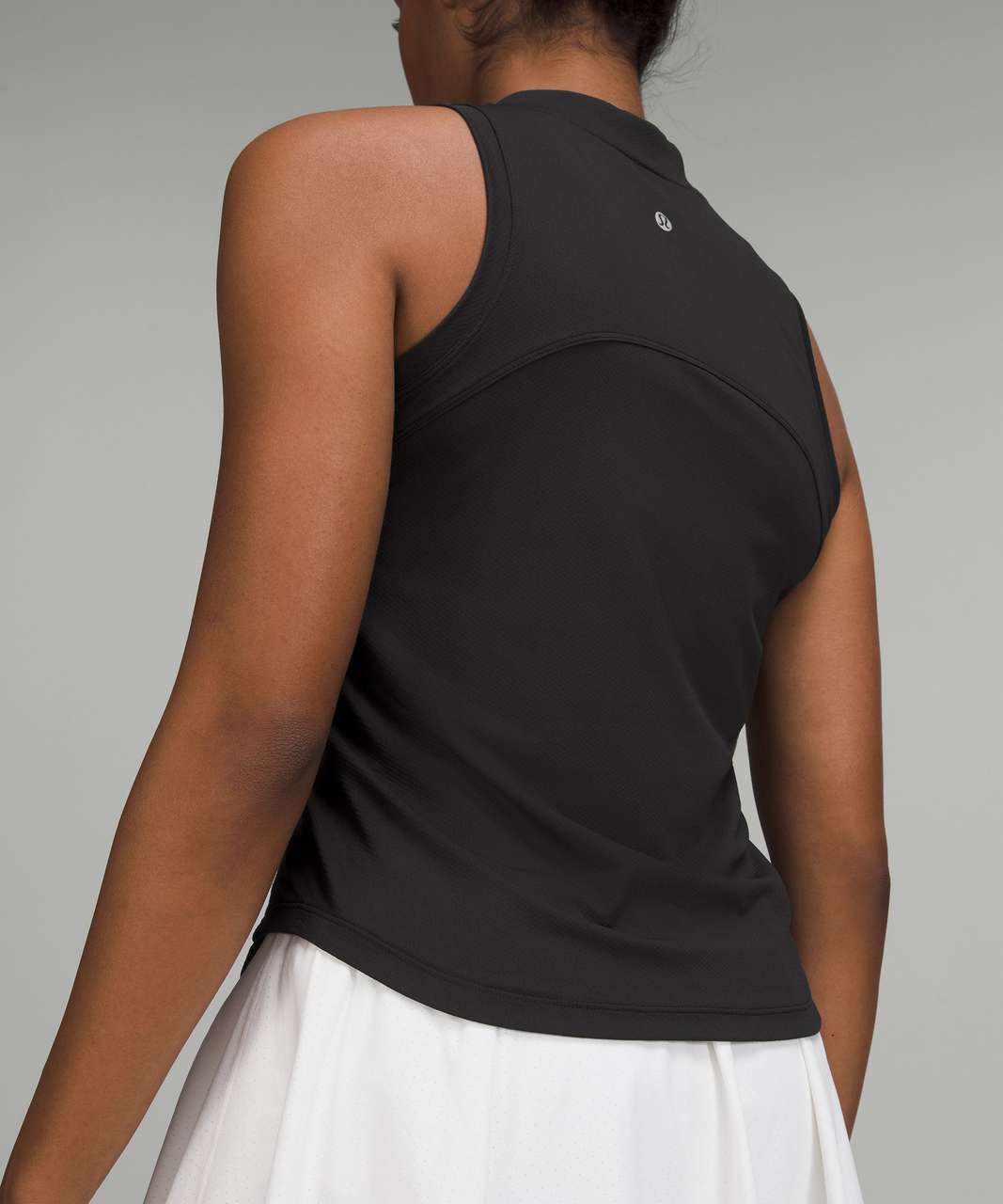 Lululemon Front Zip Mock-Neck Tennis Tank Top - Black