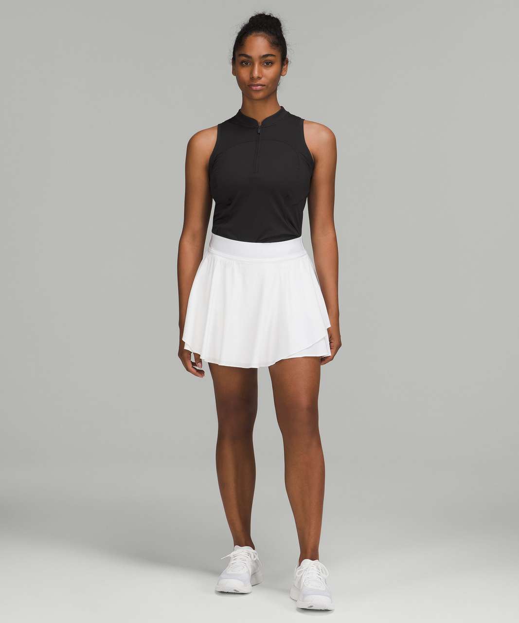 Lululemon Everlux Asymmetrical Tennis Tank Top - White - lulu fanatics