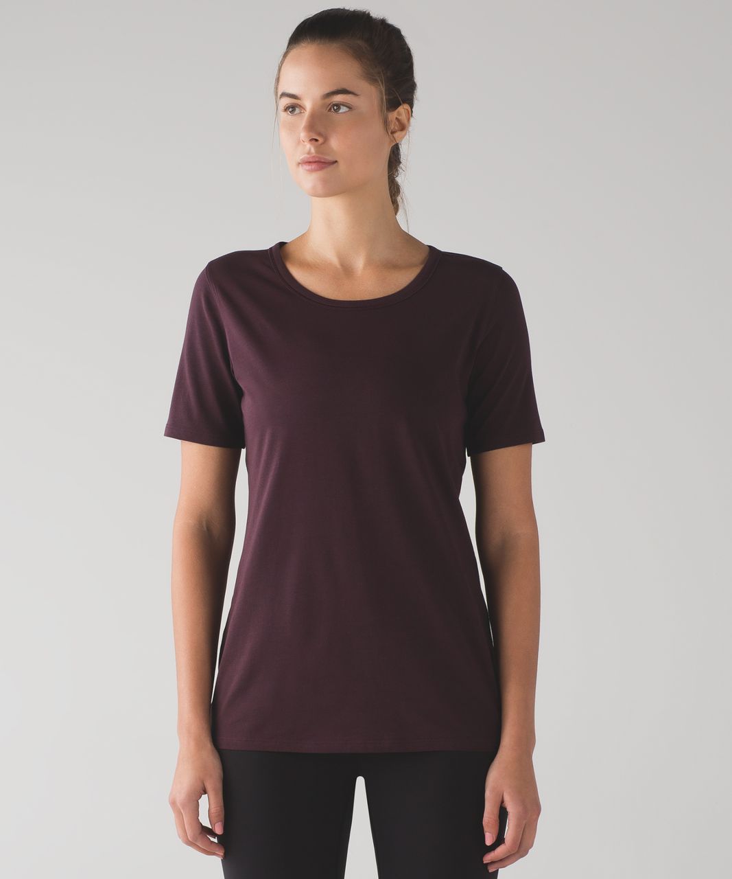 Lululemon Love Crew Tee Pima Cotton Size 2 Dark Red DKRD 25298.