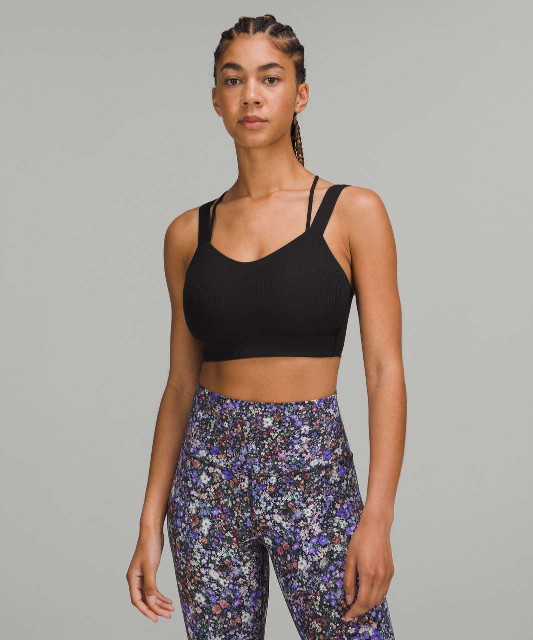 Lululemon Like a Cloud Ribbed Longline Bra *Light Support, B/C Cup - Lunar  Rock - lulu fanatics