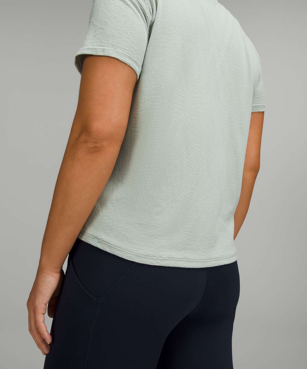 Lululemon Train to Be Seamless Short Sleeve T-Shirt - Ripple Wave Silver Blue / Delicate Mint