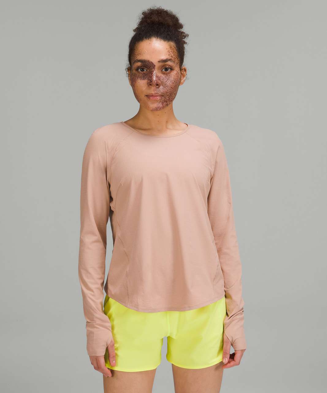 Lululemon Lightweight Stretch Running Long Sleeve Shirt - Pink Clay