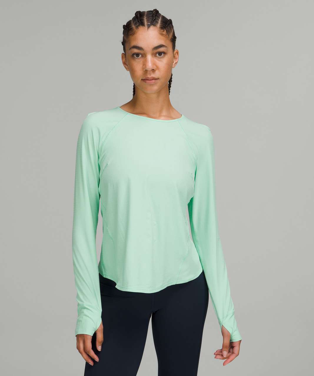 Lululemon Lightweight Stretch Running Long Sleeve Shirt - Wild Mint