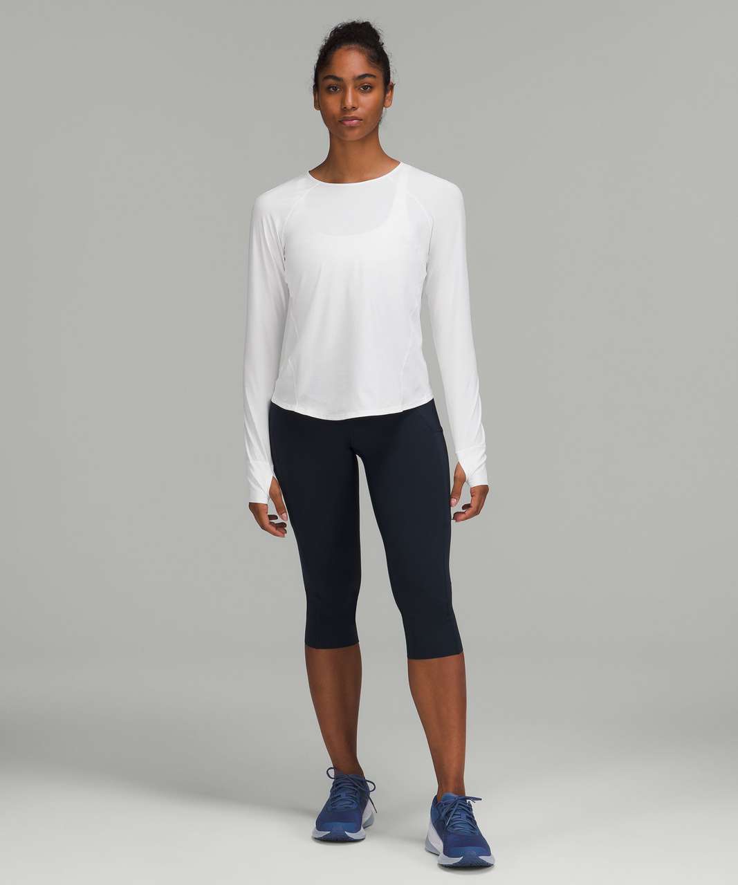 Lululemon Lightweight Stretch Running Long Sleeve Shirt - White - lulu  fanatics