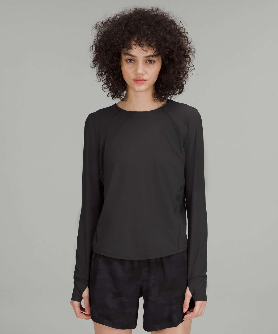 Lululemon Lightweight Stretch Running Long Sleeve Shirt - Black - lulu ...