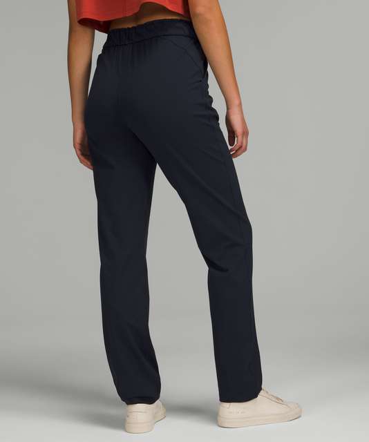 Lululemon Stretch High Rise 7/8 Pant SFDM Blue Women's 4 Relaxed Fit  Pockets NWT