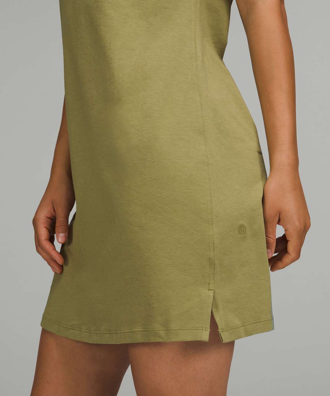 Lululemon Classic-Fit Cotton-Blend T-Shirt Dress - Bronze Green