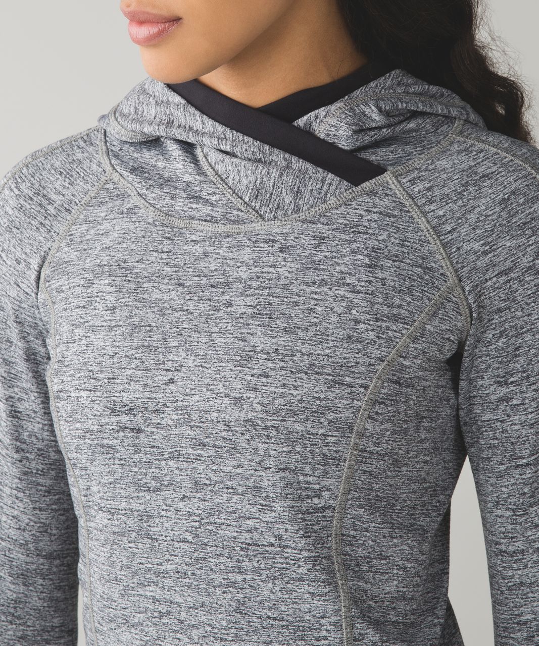 Lululemon Think Fast Space Dye Gray Pullover Sweatshirt Hoodie