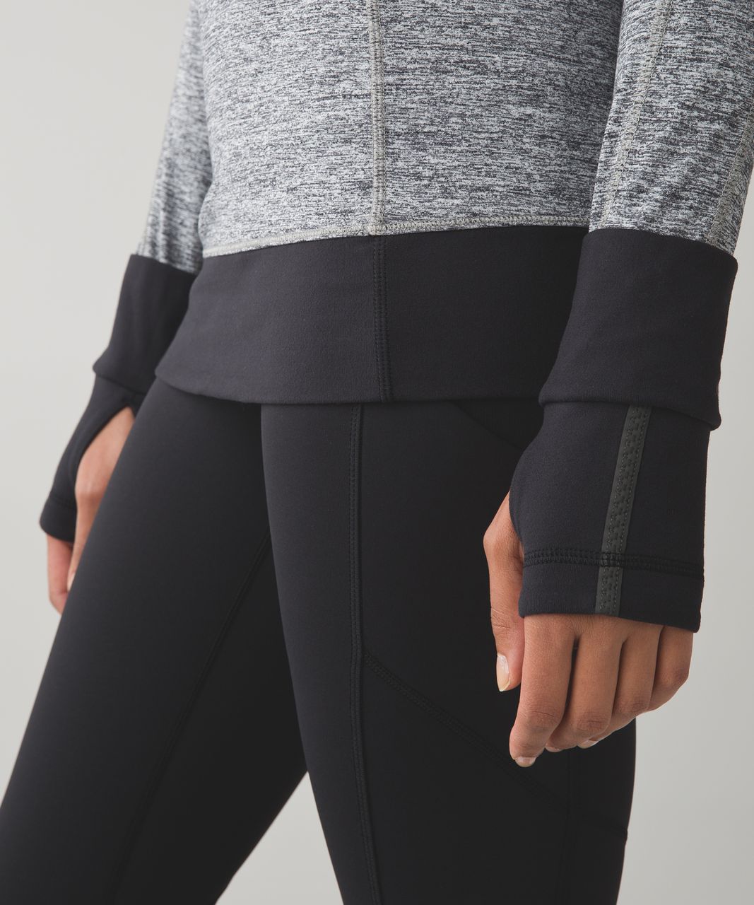 Lululemon Think Fast Hoodie - Space Dye Camo Black Dark Slate / Black