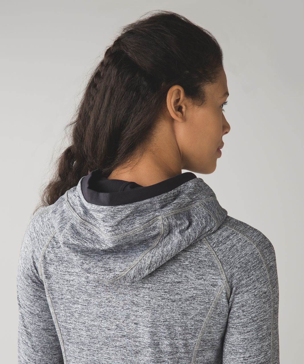 Lululemon Think Fast Hoodie - Space Dye Camo Black Dark Slate / Black