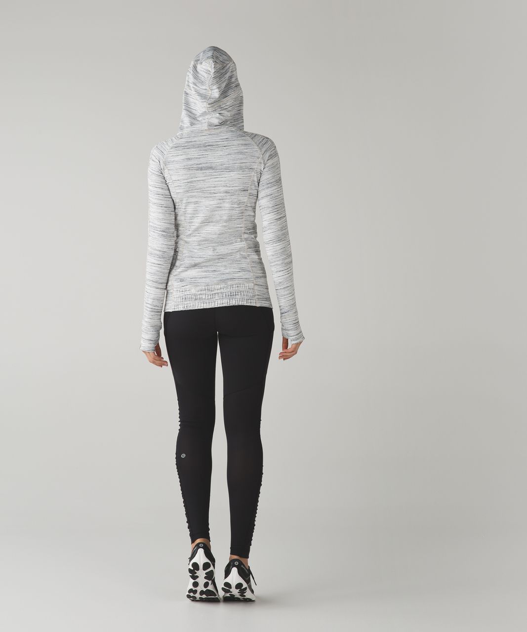 Lululemon Think Fast Hoodie - Space Dye Camo White Multi / Silver Spoon