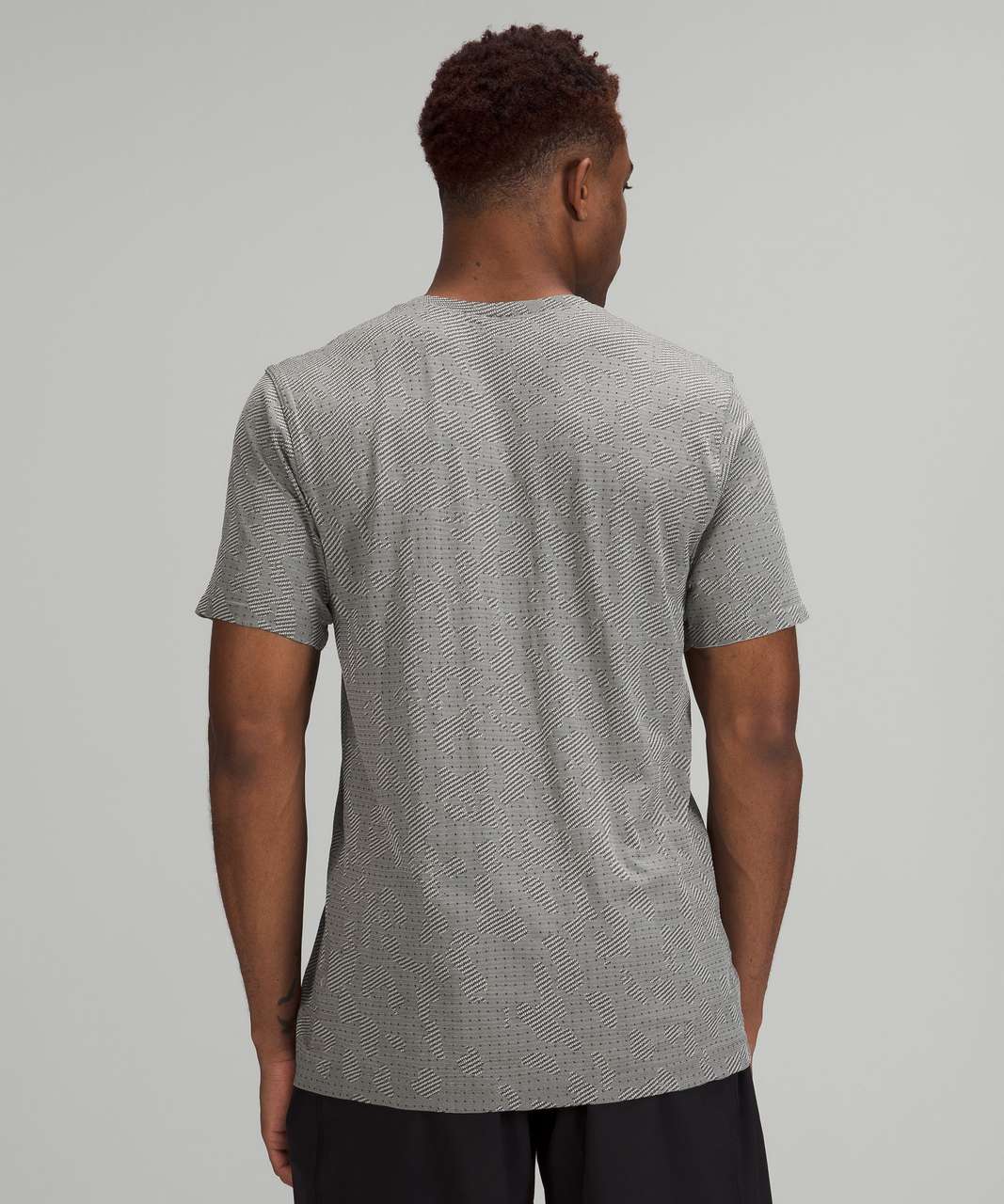 Lululemon Metal Vent Breathe Short Sleeve Shirt - Covered Camo Graphite Grey  / White Opal - lulu fanatics