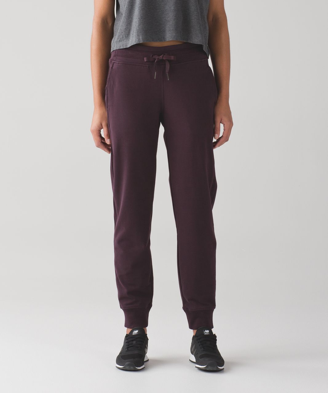 burgundy joggers