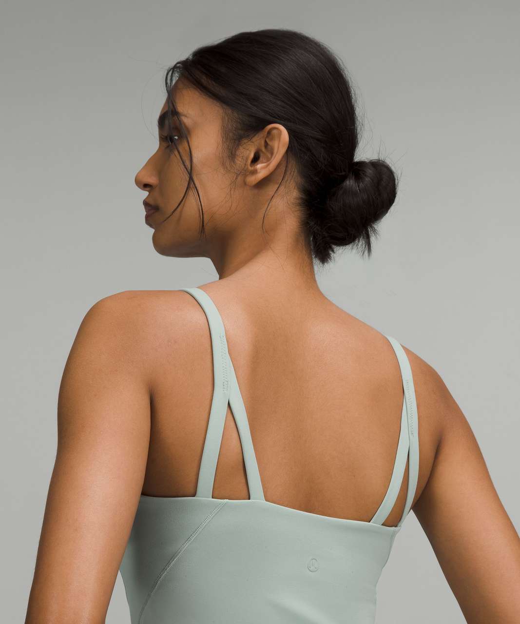 Lululemon Strappy Nulu Shelf Tank Top - Silver Blue - lulu fanatics