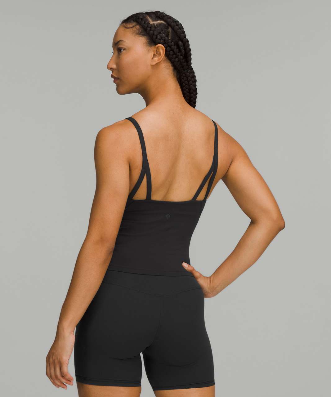 Lululemon Strappy Nulu Shelf Tank Top - Black - lulu fanatics