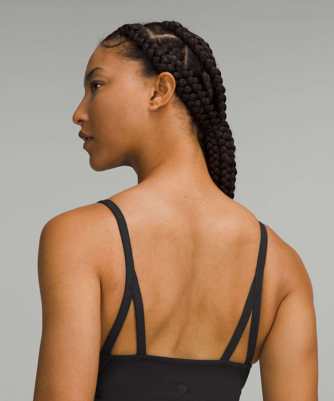 Lululemon Yeah Yoga Tank Criss Cross Straps Black Built in Shelf Bra Size 4