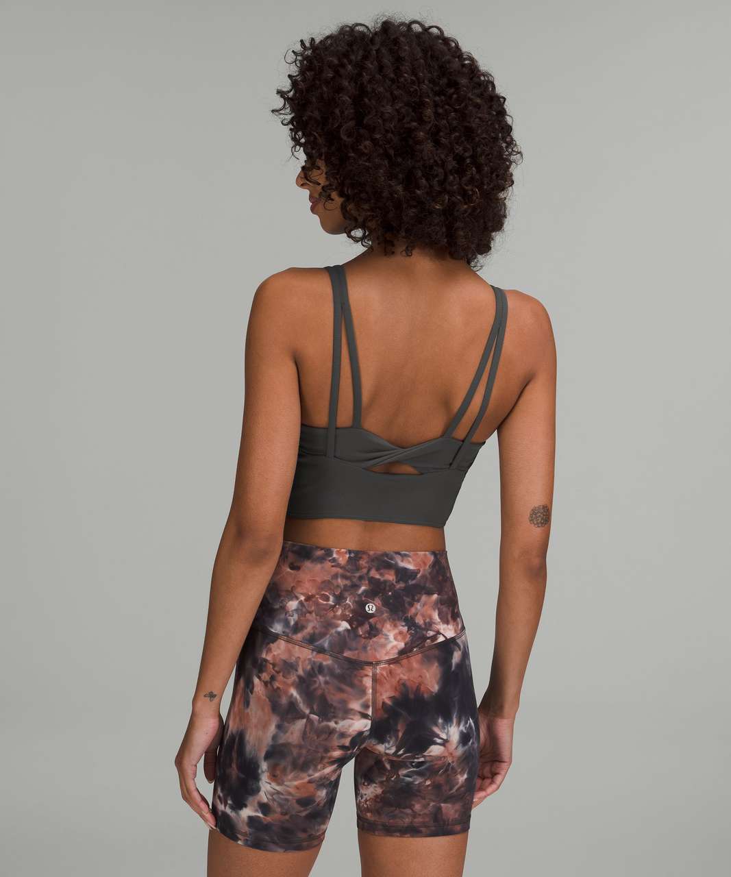 Lululemon Ribbed Back-Twist Yoga Bra *Light Support, C/D Cup - Graphite  Grey - lulu fanatics