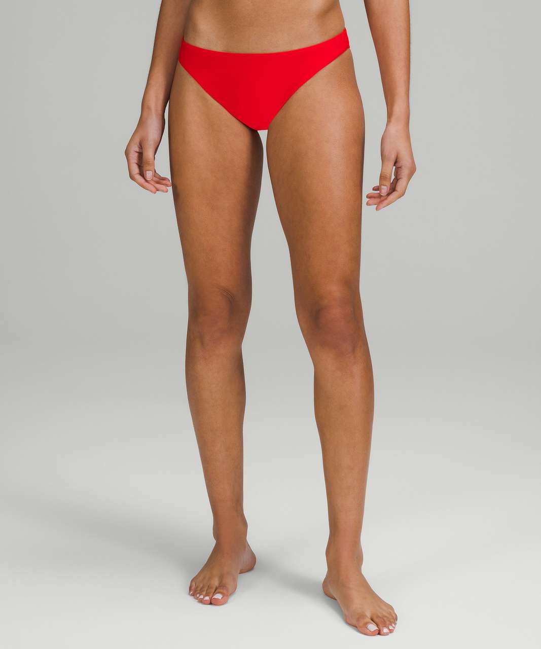 Lululemon Waterside Mid-Rise Skimpy-Fit Swim Bottom - True Red - lulu  fanatics