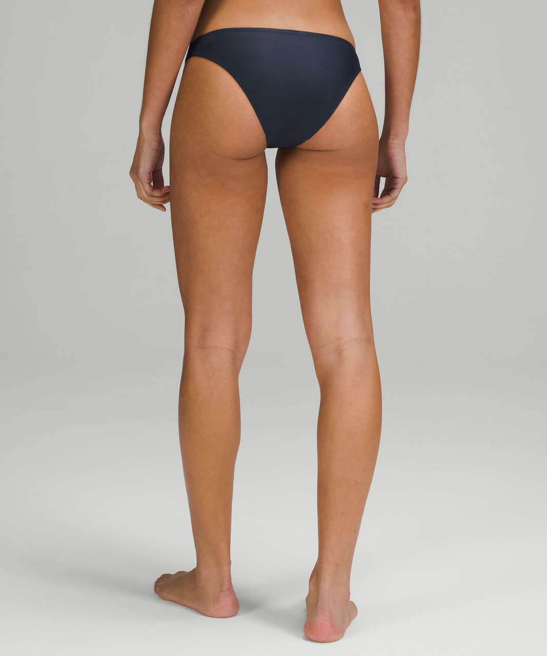 Lululemon Ribbed Mid-Rise Thong Swim Bottom - Black - lulu fanatics